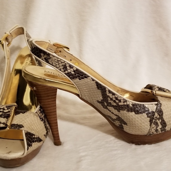 Michael Kors Niki Genuine Snakeskin Platforms - Picture 4 of 4